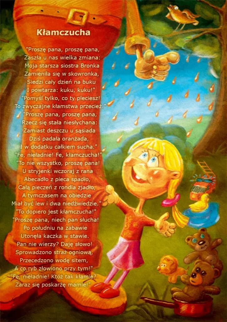 Kłamczucha wiersz - jak kłamstwo wpływa na dziecięcą wyobraźnię Kłamczucha wiersz - jak kłamstwo wpływa na dziecięcą wyobraźnię